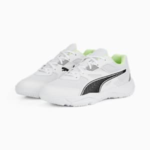Solarflash II Indoor Sports Shoes Youth, Puma White-Puma Black-Fizzy Light