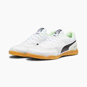 TRUCO IIl Unisex Indoor Sports Shoes, PUMA White-PUMA Black-PUMA Silver, extralarge-IND