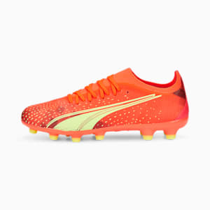 メンズ ウルトラ マッチ HG/AG サッカー スパイク, Fiery Coral-Fizzy Light-Puma Black