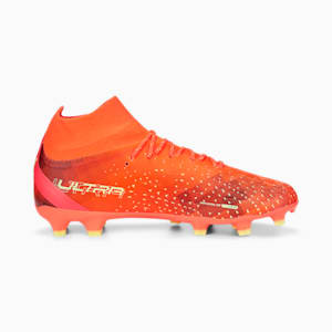 Chaussures de soccer avec crampons Ultra Pro FG/AG Homme, Fiery Coral-Fizzy Light-Puma Black