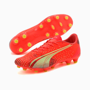 メンズ ウルトラ プロ HG/AG サッカー スパイク, Fiery Coral-Fizzy Light-Puma Black