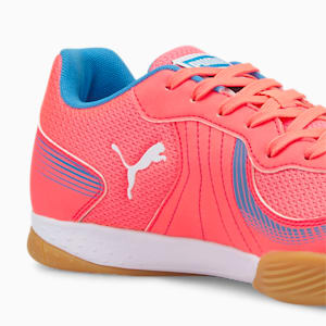 メンズ プーマ プレッシング III IT サッカー トレーニング シューズ, Sunset Glow-Puma White-Bleu Azur-Gum
