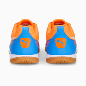 Pressing III Unisex Indoor Court Shoes, Ultra Orange-PUMA White-Blue Glimmer, extralarge-IND