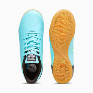 TRUCO III Youth Indoor Sports Shoes, Team Aqua-Speed Green-PUMA Black, extralarge-IND