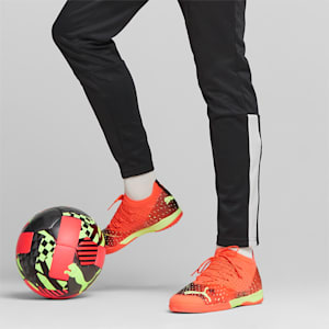 FUTURE 1.4 Pro Court Football Boots Men, Fiery Coral-Fizzy Light-Puma Black-Salmon