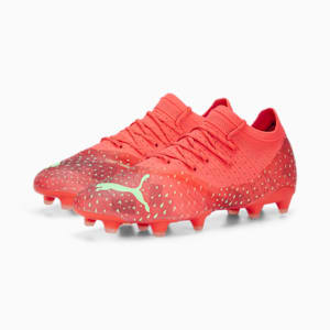 FUTURE 2.4 FG/AG Football Boots Men, Fiery Coral-Fizzy Light-Puma Black-Salmon