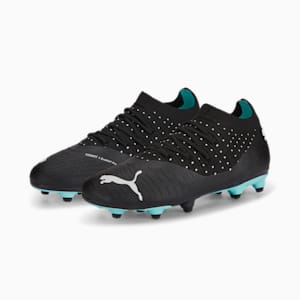 Puma black football shoes clearance