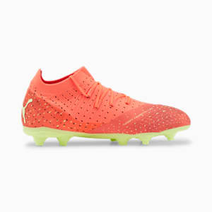 FUTURE 3.4 FG/AG Football Boots Youth, Fiery Coral-Fizzy Light-Puma Black-Salmon