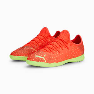 FUTURE 4.4 IT Football Boots Youth, Fiery Coral-Fizzy Light-Puma Black-Salmon