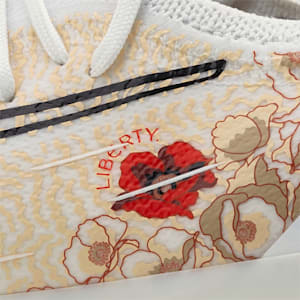 PUMA x LIBERTY Ultra FG/AG Women's Soccer Cleats, Puma White-Puma Black-Sun Kiss