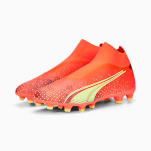 Ultra Match+ LL FG/AG Football Boots Men, Fiery Coral-Fizzy Light-Puma Black