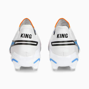 Botines de fútbol KING ULTIMATE FG/AG, PUMA White-PUMA Black-Blue Glimmer-Ultra Orange