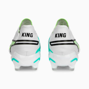 Botines de fútbol KING ULTIMATE FG/AG, PUMA White-PUMA Black-Fast Yellow-Electric Peppermint
