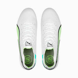 メンズ キング アルティメット FG/AG サッカー スパイク, PUMA White-PUMA Black-Fast Yellow-Electric Peppermint