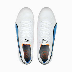 メンズ キング アルティメット MxSG サッカー スパイク, PUMA White-PUMA Black-Blue Glimmer-Ultra Orange, extralarge-JPN