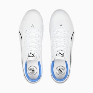 KING Pro FG/AG Football Boots, PUMA White-PUMA Black-Blue Glimmer-Ultra Orange