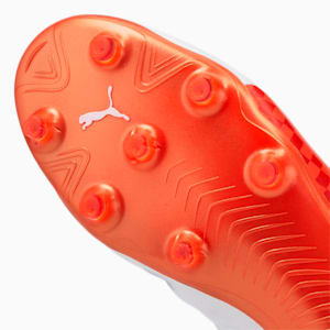 メンズ プーマ キング プラチナム 21 ラリー FG/AG サッカー スパイク, Puma White-Nrgy Red-Puma Black