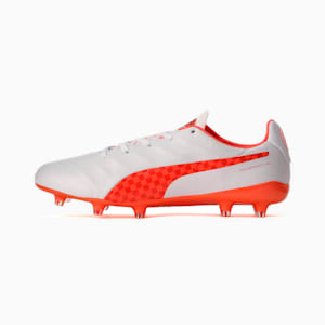 メンズ プーマ キング プラチナム 21 ラリー FG/AG サッカー スパイク, Puma White-Nrgy Red-Puma Black