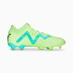 FUTURE ULTIMATE FG/AG Unisex Soccer Cleats, Fast Yellow-PUMA Black-Electric Peppermint
