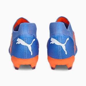FUTURE ULTIMATE FG/AG Football Boots Women, Blue Glimmer-PUMA White-Ultra Orange