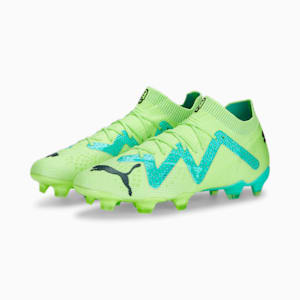 FUTURE ULTIMATE FG/AG Football Boots Women, Fast Yellow-PUMA Black-Electric Peppermint