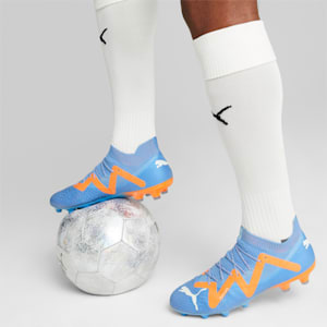 メンズ フューチャー アルティメット HG/AG サッカー スパイク, Blue Glimmer-PUMA White-Ultra Orange, extralarge-JPN