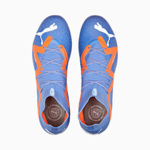 FUTURE ULTIMATE MG Football Boots, Blue Glimmer-PUMA White-Ultra Orange