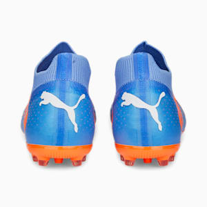 FUTURE Match MG Football Boots, Blue Glimmer-PUMA White-Ultra Orange