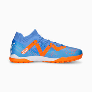 FUTURE MATCH Unisex Turf Trainers, Blue Glimmer-PUMA White-Ultra Orange, extralarge-IND