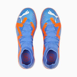 FUTURE MATCH Unisex Turf Trainers, Blue Glimmer-PUMA White-Ultra Orange, extralarge-IND