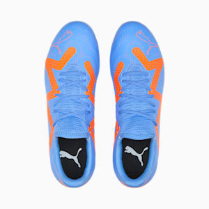 FUTURE PLAY MxSG Football Boots, Blue Glimmer-PUMA White-Ultra Orange