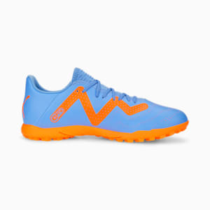 FUTURE PLAY Unisex Turf Trainers, Blue Glimmer-PUMA White-Ultra Orange