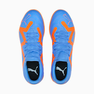 FUTURE Play TT Football Boots, Blue Glimmer-PUMA White-Ultra Orange
