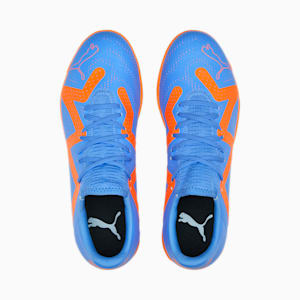 FUTURE Play TT Football Boots, Blue Glimmer-PUMA White-Ultra Orange, extralarge-IND