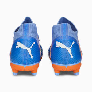 FUTURE Pro FG/AG Football Boots Youth, Blue Glimmer-PUMA White-Ultra Orange