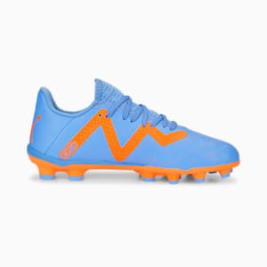 キッズ フューチャー プレイ HG/AG サッカー スパイク 20-24.5cm, Blue Glimmer-PUMA White-Ultra Orange