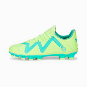 キッズ フューチャー プレイ HG/AG サッカー スパイク 20-24.5cm, Fast Yellow-PUMA Black-Electric Peppermint