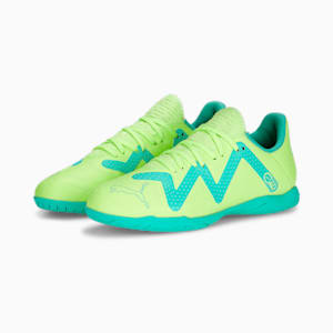 FUTURE Play IT Football Boots Youth, Fast Yellow-PUMA Black-Electric Peppermint