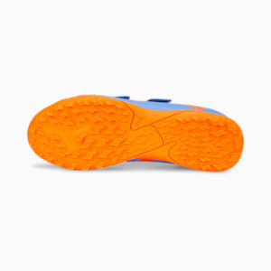 キッズ フューチャー プレイ TT V サッカー トレーニング シューズ 17-24.5cm, Blue Glimmer-PUMA White-Ultra Orange
