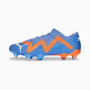 FUTURE ULTIMATE Low MxSG Football Boots, Blue Glimmer-PUMA White-Ultra Orange