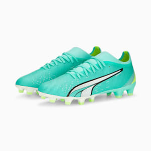 ULTRA Match FG/AG Football Boots Women, Electric Peppermint-PUMA White-Fast Yellow