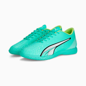 ULTRA PLAY Men's Indoor Sports Shoes, Electric Peppermint-PUMA White-Fast Yellow, extralarge-IND