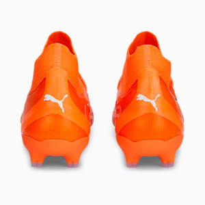 Botines de fútbol ULTRA Pro FG/AG para niños grandes, Ultra Orange-PUMA White-Blue Glimmer