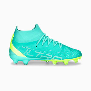 ULTRA Pro FG/AG Football Boots Youth, Electric Peppermint-PUMA White-Fast Yellow