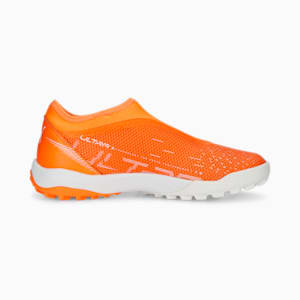 ULTRA Match LL TT + Mid Football Boots Youth, Ultra Orange-PUMA White-Blue Glimmer