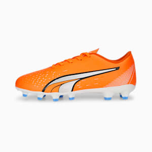 ULTRA Play FG/AG Football Boots Youth, Ultra Orange-PUMA White-Blue Glimmer