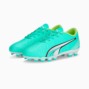 キッズ ウルトラ プレイ HG/AG サッカー スパイク 20-24.5cm, Electric Peppermint-PUMA White-Fast Yellow