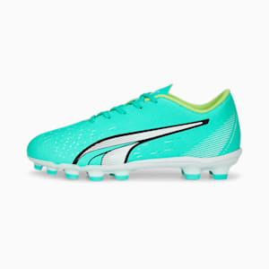 キッズ ウルトラ プレイ HG/AG サッカー スパイク 20-24.5cm, Electric Peppermint-PUMA White-Fast Yellow
