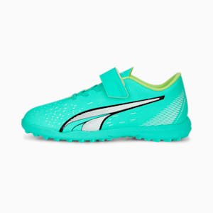キッズ ウルトラ プレイ TT V サッカー トレーニング シューズ 17-24.5cm, Electric Peppermint-PUMA White-Fast Yellow