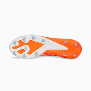 Botines de fútbol ULTRA Pro FG/AG, Ultra Orange-PUMA White-Blue Glimmer